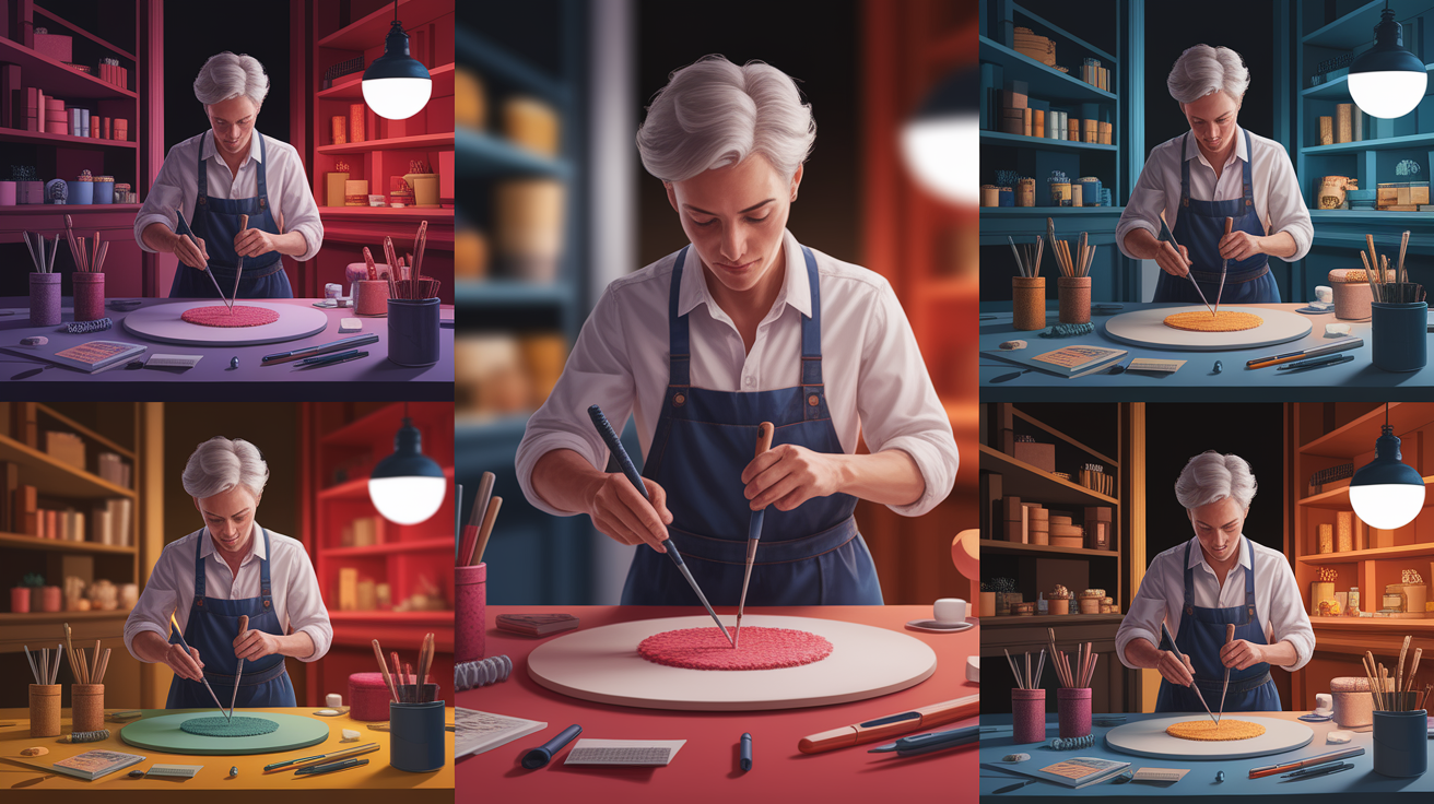 Practical Application Methods, in the style of Use shallow depth of field with selective focus to create a professional, intimate feel Employ warm. Focus on the core subject of 'Practical Application Methods'. Ensure the image is relevant to this section.