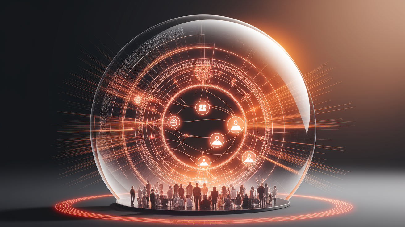 A conceptual illustration representing the core ideas of 'Safety First: Precautions and Alerts'. Visualize a harmonious blend of visual metaphors: a translucent, glowing shield or bubble subtly encompassing a scene of focused activity. Within this protective embrace, depict delicate, interwoven lines or threads connecting various elements, symbolizing interconnected systems and communication for safety. Interspersed among these connections, show soft, glowing symbols representing different alerts: maybe a stylized, gentle, pulsing light for a warning, a steady, warm glow for a security measure, and a network of fine lines for information flow. The overall tone should be one of calm vigilance and proactive care. Style: Employ a shallow depth of field with selective focus, drawing the viewer's eye to the central, interwoven elements. Use a warm, inviting color palette with subtle gradients and highlights to enhance the glowing effects and create an intimate, professional feel. Ensure high quality, detailed rendering with a clean, uncluttered composition. Utilize professional lighting techniques to create a soft but distinct separation of