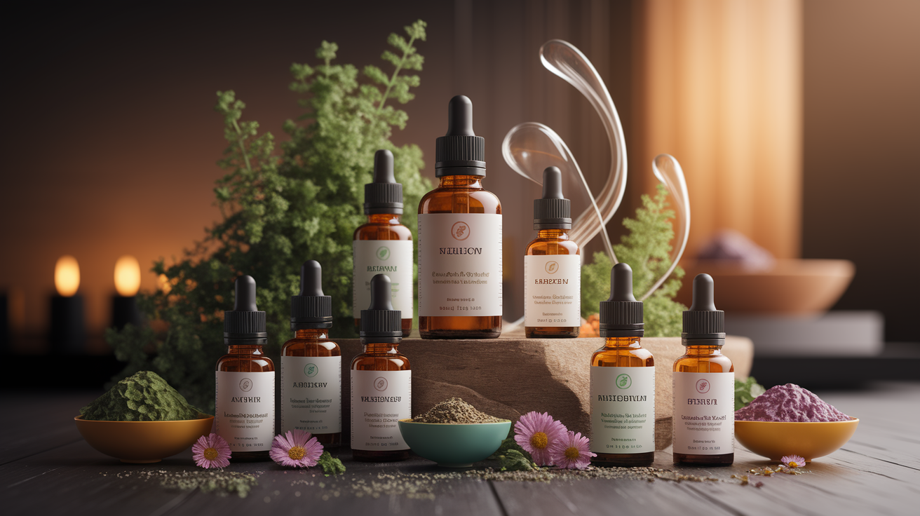 How Essential Oils Support Lymphatic Health, in the style of Use shallow depth of field with selective focus to create a professional, intimate feel Employ warm. Focus on the core subject of 'How Essential Oils Support Lymphatic Health'. Ensure the image is relevant to this section.