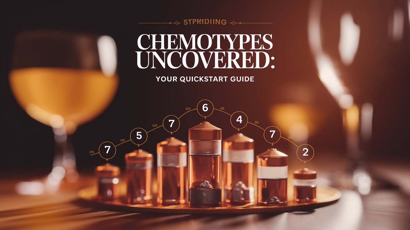 A clear, step-by-step visual illustration showing Chemotypes Uncovered: Your Quickstart Guide. Focus on . Include visual elements like arrows, numbered steps, or sequential flow. Professional and instructional style. Style: Use shallow depth of field with selective focus to create a professional, intimate feel Employ warm. high quality, detailed, professional, clean composition, good lighting, sharp focus, well-composed. high quality, professional, detailed, well-composed
