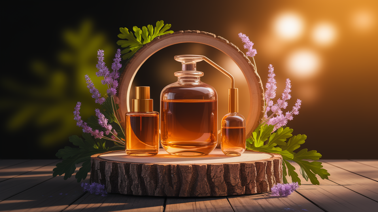A conceptual illustration representing Selecting Budget-Friendly Extraction Methods. Visualize the main ideas: . Creative but clear representation of the concept. Style: Use shallow depth of field with selective focus to create a professional, intimate feel Employ warm, natural lighting that casts a honey-golden glow on the main subjects Position items on a rustic wooden surface, preferably a cross-section of a tree trunk with visible rings and natural texture Incorporate vibrant green foliage and delicate purple flowers around the composition's edges Maintain a soft, gently blurred natural background with subtle bokeh effect Feature a harmonious color palette of amber, deep greens, and soft purples Arrange elements at varying heights to create visual interest and natural flow Create a clean, uncluttered composition that feels organic yet intentional Capture fine details and textures with macro-photography techniques Evoke a serene, botanical spa-like atmosphere that feels both premium and natural. high quality, detailed, professional, clean composition, good lighting, sharp focus, well-composed. high quality, professional, detailed, well-composed